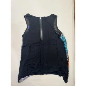 Vivienne Tam Womens Size L Multi Abstract Asymmetrical Sleeveless Blouse thumbnail 2