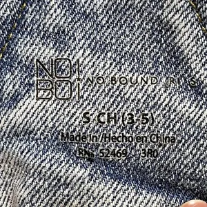 No Boundaries Vintage Y2K Stretch Denim Distressed Button Up Bib Overalls~S~ thumbnail 4