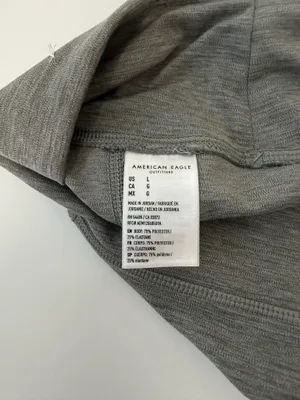 American Eagle Everything Pocket 6” Bike Short Gray Fleece Super High Rise thumbnail 8