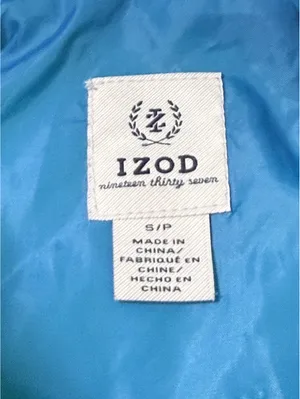 IZOD Women’s Quilted Puffer Vest Blue Teal Snap Front Mock Neck Size Small S thumbnail 3