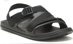 Chaco Black Dual-Strap Slide with Buckle thumbnail 1