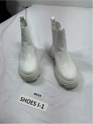 Womans Excellent Pizz Annli Chelsea Platform Ankle Boots 7.5 White Pull On thumbnail 4