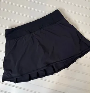 Lululemon Women's Black Pace Setter Athletic Skort Performance Golf Tennis Sz 6 thumbnail 1