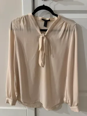 Forever 21 Chiffon Tie Front Blouse thumbnail 1