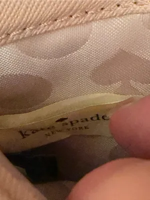 Kate Spade New York Women’s Crossbody Pink Beige Purse Gold Accents Leather EUC thumbnail 11