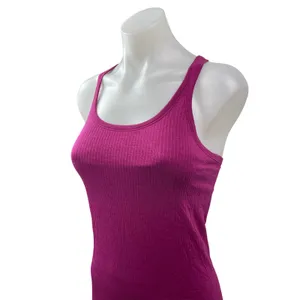 Lululemon Womens Pink Purple Ribbed Knit Racerback Yoga Athletic Tank Top Size 6 thumbnail 2