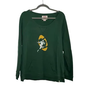 47 Brand Green Bay Packers Sweatshirt Vintage Football Raglan Pocket Pullover XL thumbnail 2