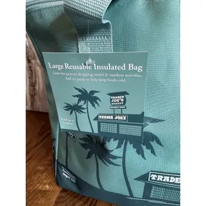 Trader Joe's Cooler Bag Teal Green Large Insulated NEW 8 gal Ships Quick thumbnail 4