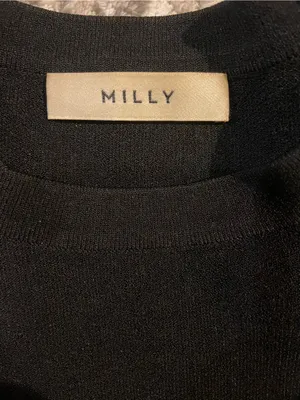 Milly Black Ruffle Cropped Sweater size medium thumbnail 3