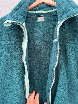 FP Movement by Free People Teal Sherpa Jacket with Mint Trim thumbnail 10