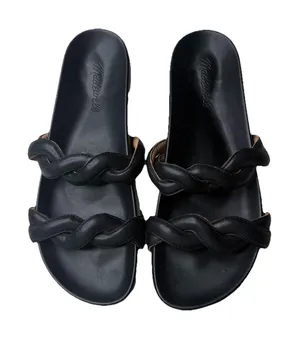 Madewell Maisie Wave Slide True Black Sandals Slip on Shoes Size 9.5 Womens thumbnail 1