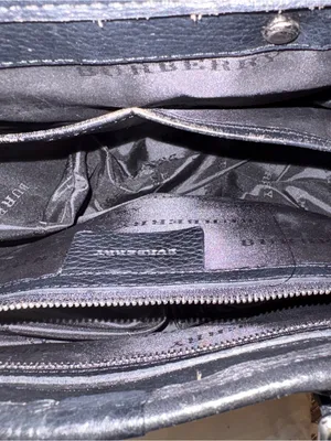 Classic Plaid and navy‎ Burberry Top-Handle Women's Tote thumbnail 15