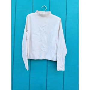 MNG Mango Womens White Mock Neck Long Sleeve Fine Knit Sweater‎ Size M thumbnail 3