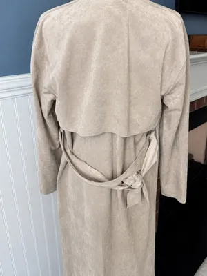 NWT BLANK NYC Womens Oversized Vegan Suede Trench Coat ~XS ~ Beige ~ GORGEOUS 🔥 thumbnail 7