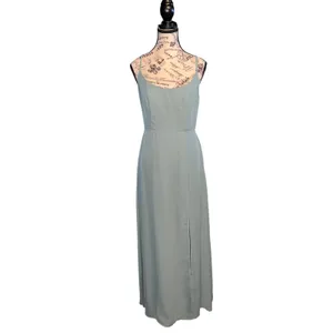 Birdy‎ Grey Amy Dress Sea Glass Chiffon Bridesmaid Gown Size Small Weddi… thumbnail 4