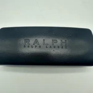Ralph Lauren Glasses Case Black Leather Hard Clamshell Eyeglasses Case thumbnail 2
