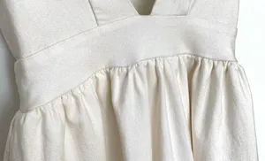 Lac Bleu 🤍Pearl White Mini Dress With Plunge Neck🤍 thumbnail 5