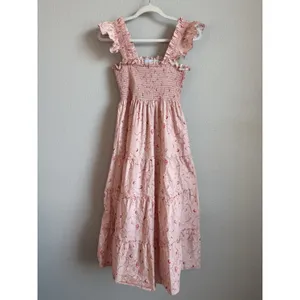 Hill House Home Bridgerton Ellie Nap Dress Small Pink Floral Smocked Cottagecore thumbnail 2