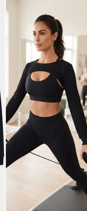 Almost Famous Black Ribbed Bolero / Shrug Top ✨ thumbnail 1