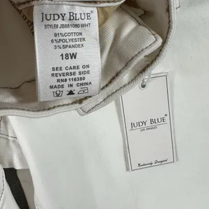 Judy Blue Jeans Womens 18W White High Rise Kick Flare Stretch Denim NWT Classy thumbnail 8