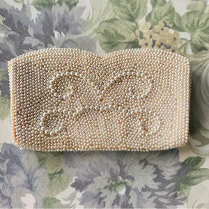 Vintage Faux Pearl Beaded Clutch thumbnail 4