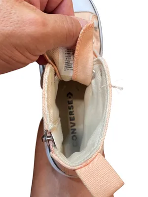 Converse wms blush pink/peach hight top platform sneakers sz 10-423 thumbnail 7