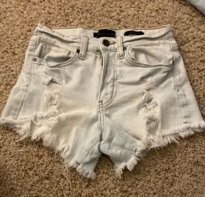 Kendall + Kylie Light Wash Denim Shorts thumbnail 1