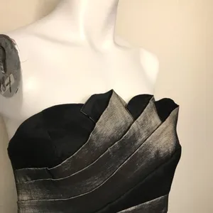 Jessica McClintock 90s Iridescent Formal Vintage Short Dress Holiday‎ Christmas thumbnail 3