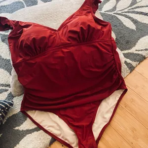 Kona Sol tummy control red wine one piece swimwear thumbnail 4