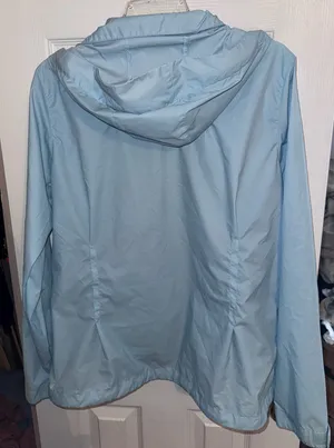 Columbia Light Blue Windbreaker Hooded Jacket thumbnail 6