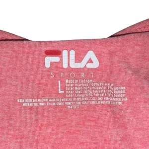 Fila Sport Pink Racerback Athletic Tank Top with Reflective Stripe Built In Bra thumbnail 5