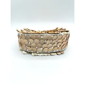 Sardine & Coin Beaded Embellished Shoulder Clutch Purse Wallet Viral 7.5” X 7” thumbnail 2