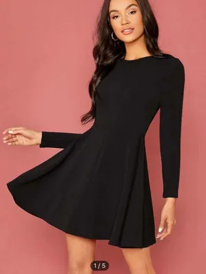 SheIn Zip Up Flare Dress thumbnail 1