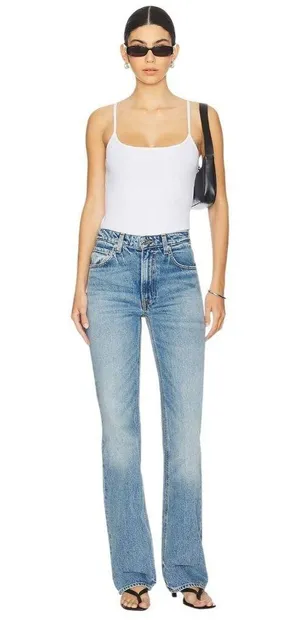 GRLFRND Melanie High Rise Boot Cut in Beverly Blvd 23 New Womens Denim pants thumbnail 1