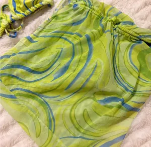 Shein Swirl Bikini Set green thumbnail 3