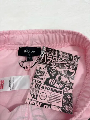 NGOrder Manga Anime Pink Jogger Sweatpants Size 12 thumbnail 7