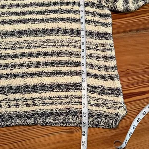 J Jill Chunky Knit Sweater Women's XL Cream‎ Navy Long Sleeve Stretch Soft Warm thumbnail 10