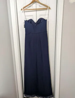 David's Bridal Navy Blue Dress thumbnail 4