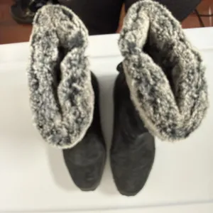 The North Face Primaloft Insulated Snow Black Suede Gray Winter Grip Size 9 thumbnail 3