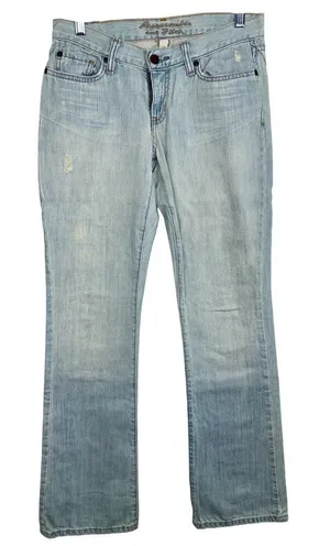 Abercrombie & Fitch Blue Denim Light Wash Low Rise Bootcut Jeans Womens Size 2 R thumbnail 1