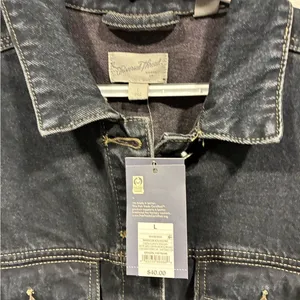 Universal Thread Black 90's Baggy Denim Jacket Large nwt thumbnail 3