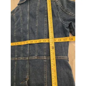 Lands' End Safari Field Size XS 2-4 Denim Jacket Dark Wash 4 Flap Pocket Women thumbnail 11