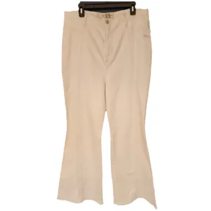 Free People We the Free Women's White Flared Pants with no Pockets Size 35 thumbnail 2