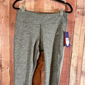 ASICS Gray And Black‎ Active Leggings Size Medium thumbnail 3