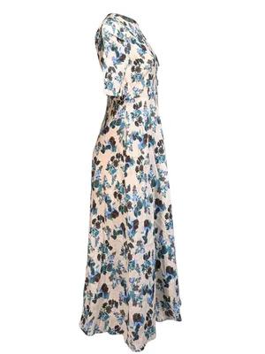 Tuckernuck Budding Bluebell Hadley Collared Floral Shirt Dress Medium thumbnail 4