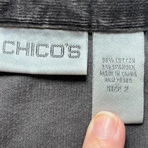 Chico's Dark Brown Corduroy Cotton Blend Casual Jacket Sz‎ 2 Large 12 thumbnail 5