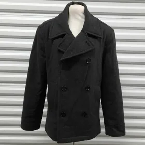 Merona Womens Peacoat Size Small Dark Gray Wool Blend Double Breasted Jacket thumbnail 3