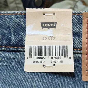 Levis 501 Curve Stretch High Rise Straight‎ Leg Blue Embellished Jeans 30x30 thumbnail 9