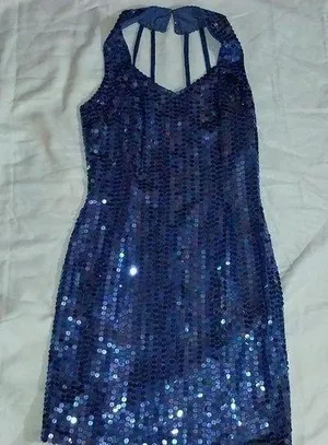 Vintage prom dress Blue Size 10 thumbnail 1
