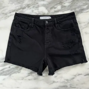 Hidden Jeans Pixie High Rise Distressed Denim Shorts • Sz M thumbnail 6